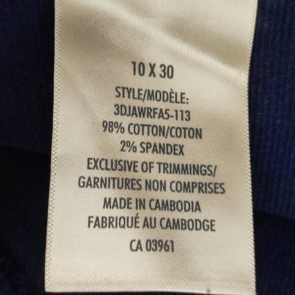 WindRiver High rise Bootcut Corduroy Pants women's size 10X30 blue patch pockets - Picture 6 of 10